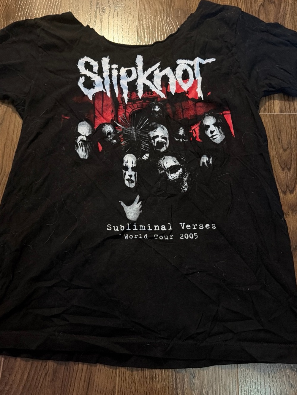 Slipknot Subliminal Verses World Tour 2005 Black Graphic Tee
